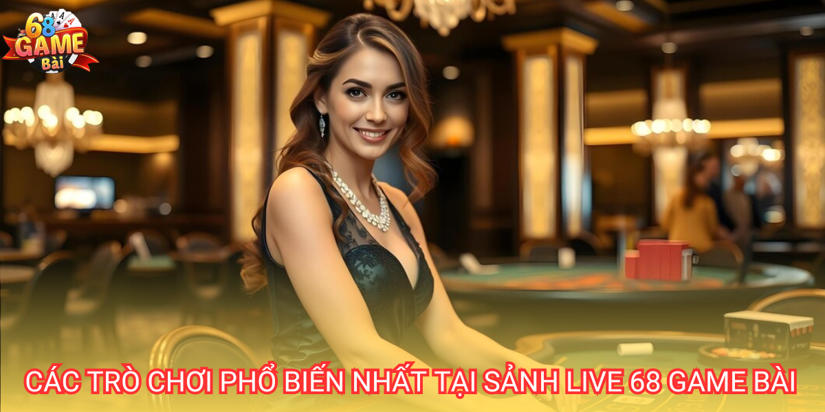 Sảnh Live Casino 68 Game Bài cung cấp các game bài 3D đổi thưởng với dealer người thật chia bài